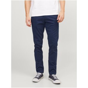 Tmavomodré chino nohavice Jack & Jones Marco