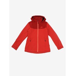Červená dievčenská softshellová vodeodolná bunda Hannah Abona