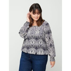 Zizzi Grey Patterned Blouse