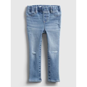 GAP Detské džínsy distressed jeggings with stretch Modrá