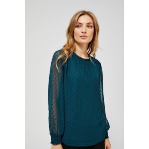 Shirt with transparent sleeves - green