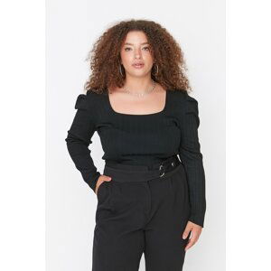 Trendyol Curve Black Knitwear Blouse