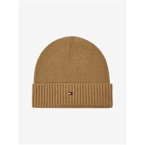 Tommy Hilfiger Čiapka - ESSENTIAL FLAG BEANIE hnedá