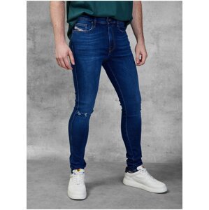 Diesel Rifle - DISTORTX L.32 TROUSERS modré