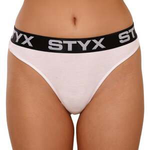 Women's thongs Styx sports rubber white