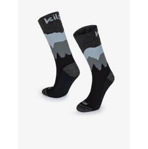 Čierne unisex ponožky z merino vlny Kilpi NORS-U