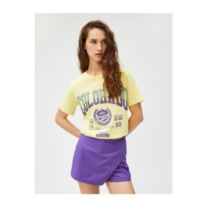 Koton 3sal10207k 160 Girls' Yellow Cotton Jersey Short Sleeved T-shirt.