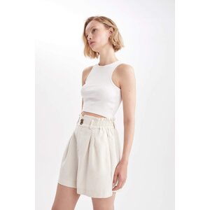 DEFACTO Relax Fit Pocket Linen Blend Shorts