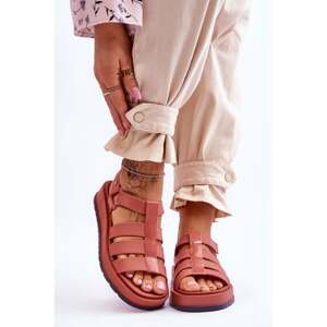 ZAXY Women's Vegan Velcro Sandals JJ285016 Dusty Pink