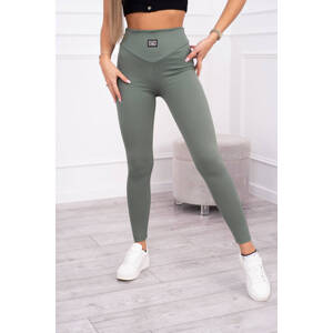 Ribbed leggings dark mint