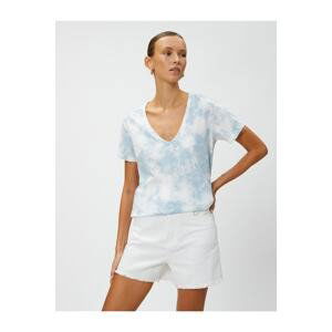 Koton A tie-dye T-Shirt with a V-Neck.