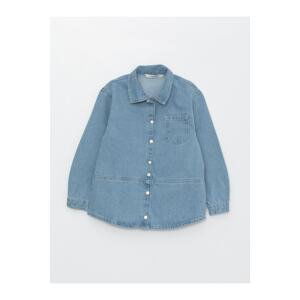 LC Waikiki Shirt Collar Girl Jean Jacket