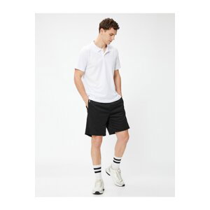 Koton Basic Sports T-Shirt Polo Neck Buttoned Short Sleeves