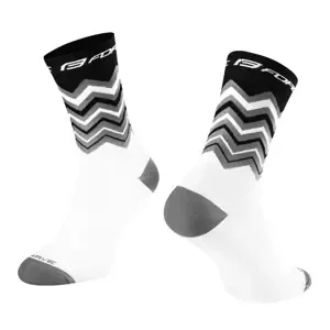 Cyklistické ponožky Force Wave černo-bílé, S/M