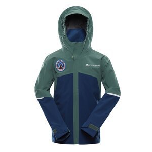Alpine Pro Zeleno-modrá detská športová bunda s membránou ALPINE PRE GORO