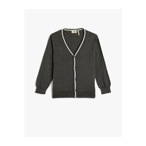 Koton Cardigan Buttoned V-Neck Sweater