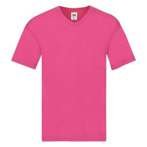 Pink T-shirt Original V-neck Fruit of the Loom