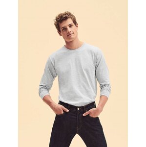 Grey Men's T-shirt Original Sleeve Fruit of the Loom