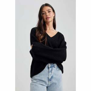 DEFACTO Oversize Fit V-Neck Pullover