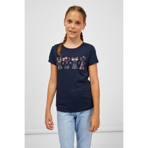 Tmavomodré dievčenské tričko SAM 73 Axill