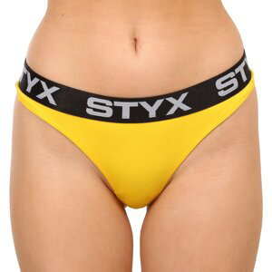 Women's thongs Styx sports rubber yellow