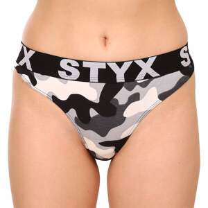 Women's thongs Styx art sports rubber camouflage