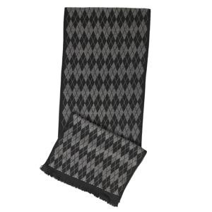 ALTINYILDIZ CLASSICS Men's Black-Grey Grey-Black Patterned Knitted Scarf