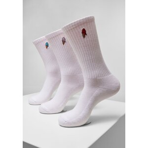 Ice Cream Socks 3-Pack White