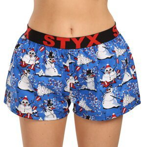 Women's Boxer Shorts Styx Art Sports Rubber Christmas Snowmen