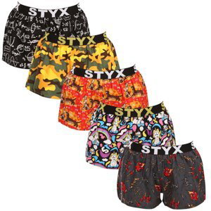 5PACK Women's Boxer Shorts Styx art Sports Rubber Multicolored