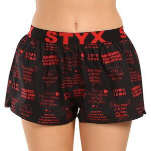 Women's boxer shorts Styx art sports elastic Valentine's Day lyrics