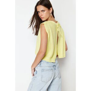 Trendyol Yellow Tie Back Detail Knitwear Blouse