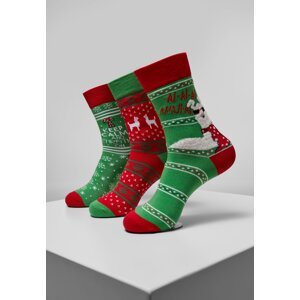 Christmas Socks Llama - Pack of 3 - Multicolored