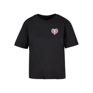 Women's T-shirt Heart Cage - black