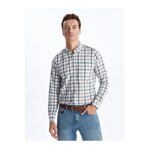 LC Waikiki Men's Regular Fit Long Sleeve Plaid Shirt