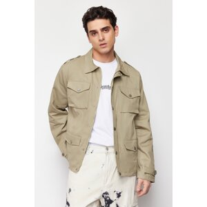 Trendyol Khaki Regular Fit Gabardine Jacket