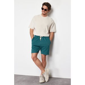 Trendyol Emerald Regular/Normal-Fit Textured 100% Cotton Shorts