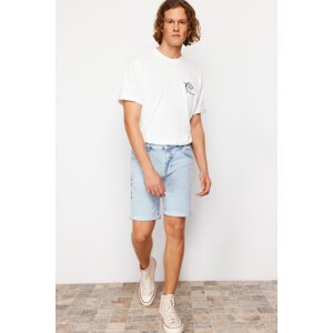 Trendyol Blue Slim Fit Denim Shorts