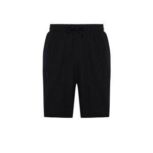 Trendyol Black Muslin Woven Summer Shorts