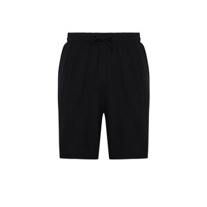 Trendyol Black Muslin Woven Summer Shorts