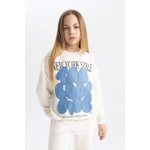 DEFACTO Girl Oversize Fit Crew Neck Sweatshirt