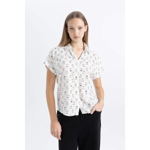 DEFACTO Regular Fit Shirt Collar Short Sleeve Shirt