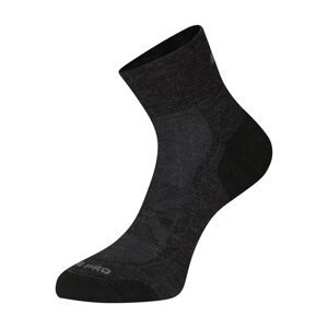 Čierne športové ponožky z merino vlny ALPINE PRO Derere