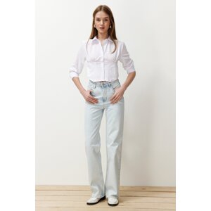 Trendyol Ice Blue High Waist Wide Leg Jeans