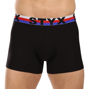 Men's Boxer Shorts Styx Long Sports Rubber Black Tricolor