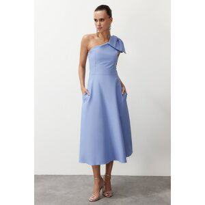 Trendyol Light Blue Bow Detailed Elegant Evening Dress