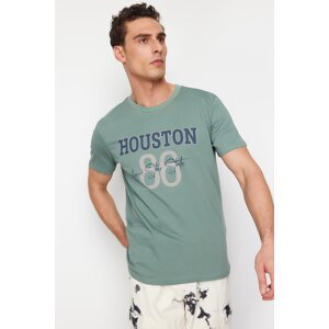 Trendyol Mint Houston Printed Regular Cut T-shirt