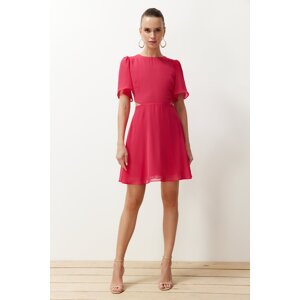 Trendyol Fuchsia Skirt Waist Opening Cut Out/Window Detail Mini Woven Dress