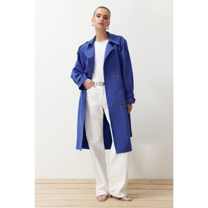 Trendyol Saks Oversize Wide Cut Belted Water Repellent Long Trench Coat