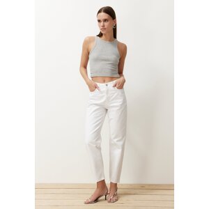 Trendyol White High Waist Mom Jeans